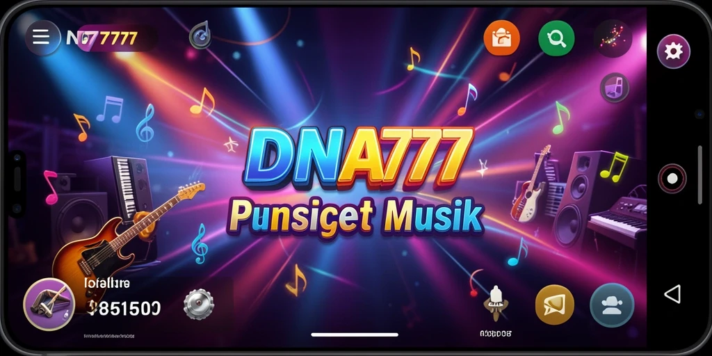 Tampilan gameplay DNA777 yang penuh warna dan energik.