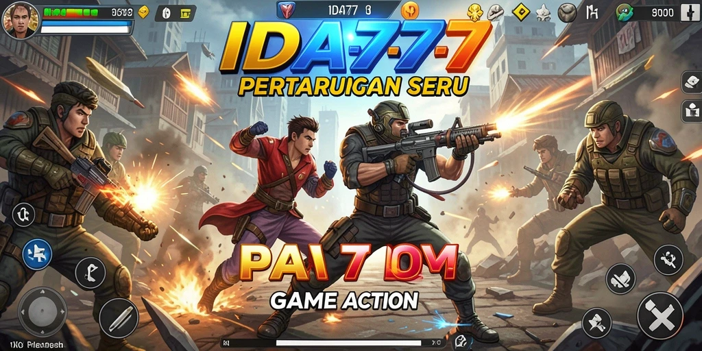 Tampilan gameplay IDA777 yang menampilkan aksi pertarungan seru dan karakter dinamis.