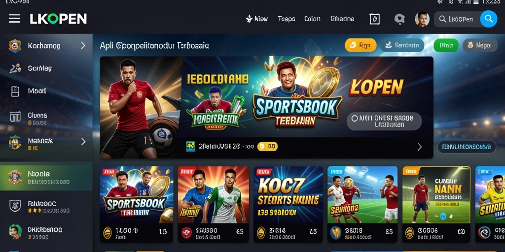 Tampilan menarik dari gameplay Sportsbook LKOPEN yang memukau.