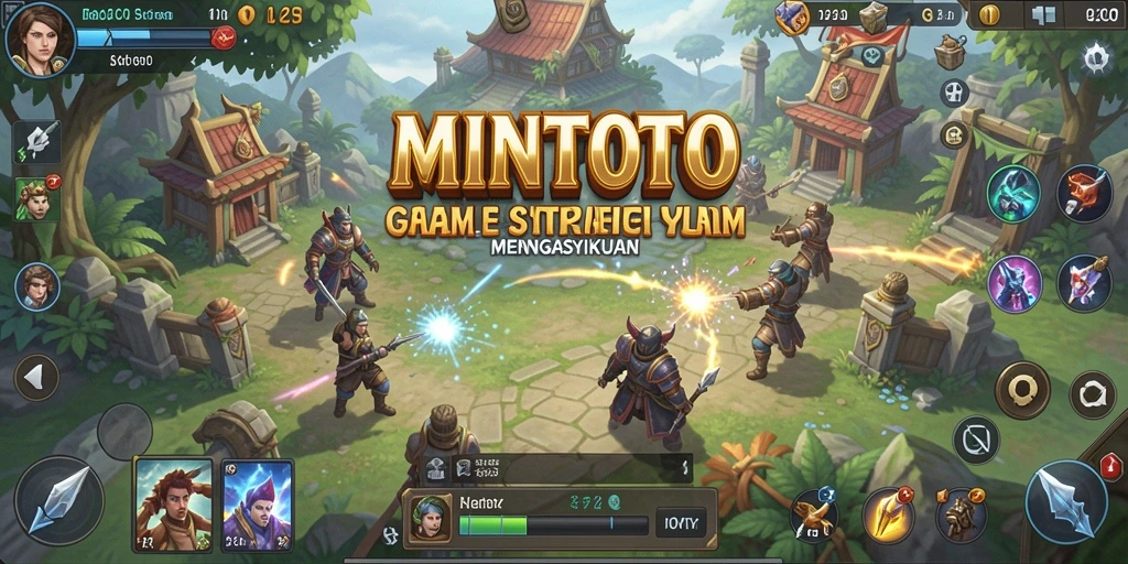 Screenshot gameplay MINTOTO menampilkan strategi pertempuran seru.
