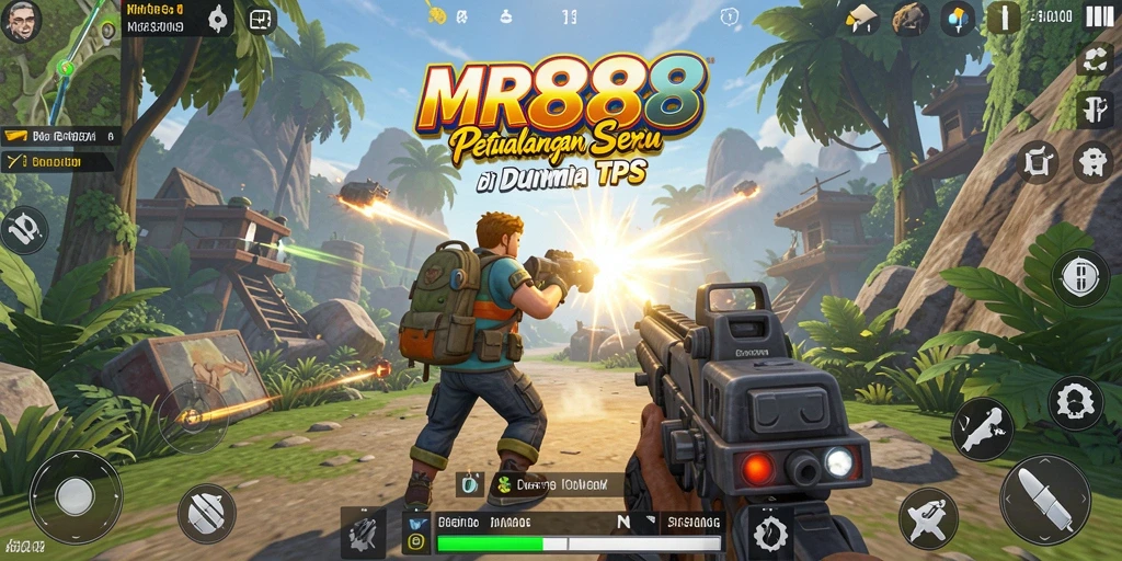 Tangkapan layar MR888 menampilkan aksi seru dalam gameplay TPS.