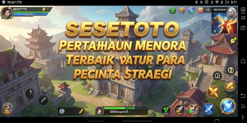 Tampilan gameplay menegangkan dari SESETOTO di medan pertempuran Tower Defense.
